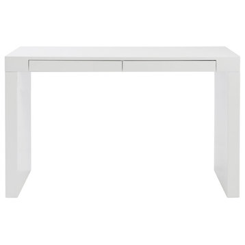 Donald Desk, White With Two Drawers