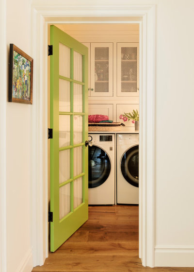 Eclectic Laundry Room by Alison Kandler Interior Design