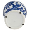 Ceramic 14"H Temple Jar, Blue/White