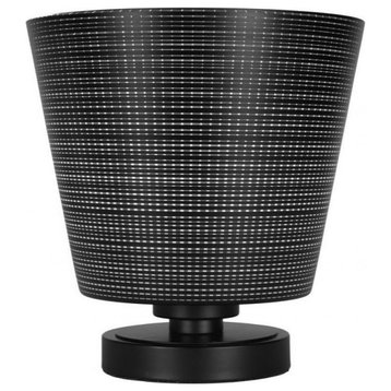 Luna 1-Light Table Lamp, Matte Black/Black Matrix