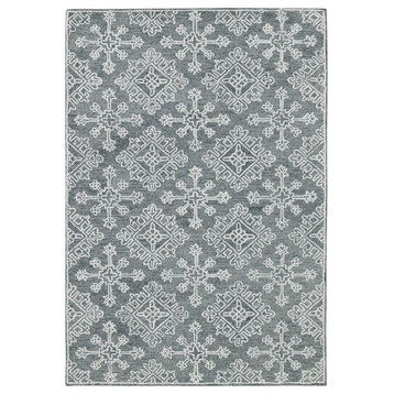 Amer Boston Charcoal Hand-Tufted Rectangular Accent Rug, 2'x3'