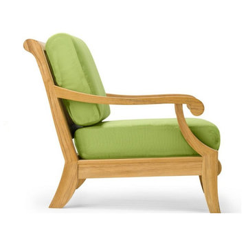Giva Sofa Lounge Arm Chair With Canvas Air Blue Sunbrella Cushion
