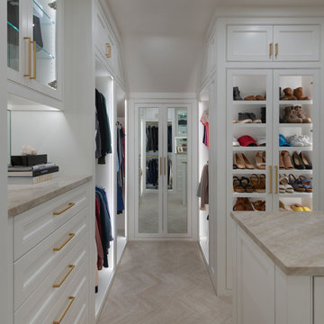 Plano Bright White His & Her Closet