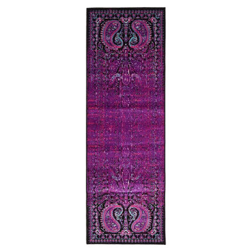 Traditional Majestic 2'x6' Runner Plum Area Rug