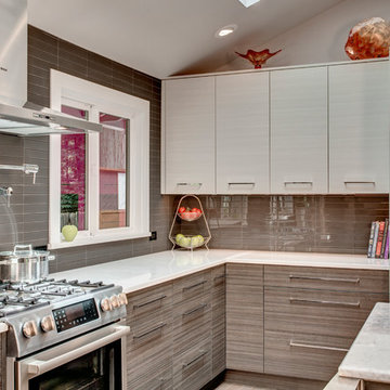Cottage Lake Kitchen with a Splash of Glam