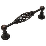 Cosmas - Cosmas 1749-5ORB Oil Rubbed Bronze 5&rdquo; CTC (128mm) Birdcage Cabinet Pull - 5" (128mm) Hole Centers
