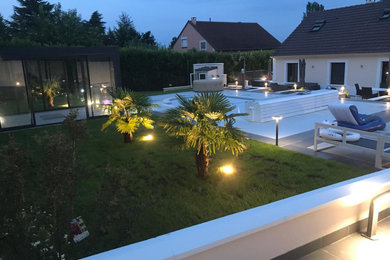 Réalisation d'une façade de maison.
