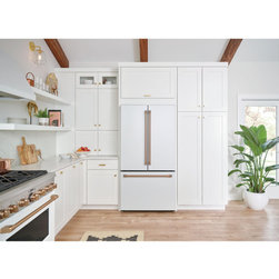 GE Cafe 22.2 Cu. Ft. Counter Depth French Door Refrigerator in Matte White - Refrigerators