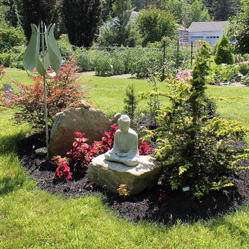 Rock Rich- a garden vignette with Buddha