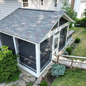 Moisture Shield Elevate Alpine Gray Screened Porch and Deck