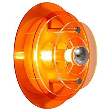 Modern LED Wall Lamp in Futuristic Style for Living Room, Bedroom, Orange