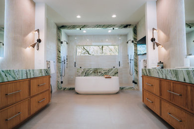 Inspiration for a large bathroom remodel in Dallas