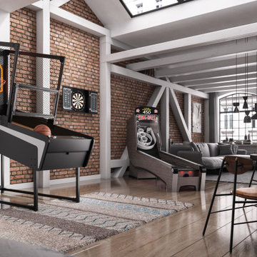 Man Caves and Rec Rooms with Basketball Games