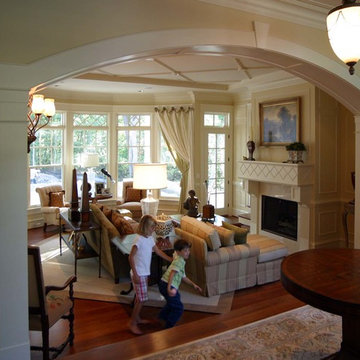 A large shingle style home