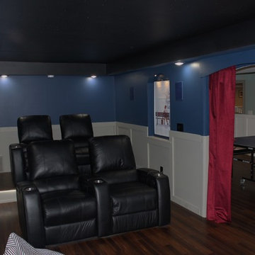 "Calm and Colorful" basement remodel