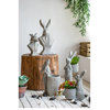 Standing Rabbit Planter or Plant Stand, Gray