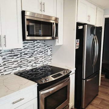 Load bearing wall reframe and kitchen remodel