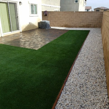 Interlocking Pavers & Synthetic Grass