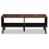 Urban Designs Sterling Wooden Coffee Table, Walnut Brown and Dark Gray Finish