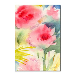 Trademark Fine Art Pink Flowers Canvas Art - Artwork