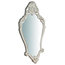 Baroque Wooden Wall Mirror, Antique White, 41x77 cm