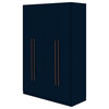 Manhattan Comfort Gramercy 2-Sectional Wood Wardrobe Armoire Closet in Blue