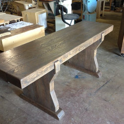 Pickled White Oak Pier Table / Altar Table - Console Tables