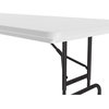 Correll 22-32"H Adjustable H.D. Blow-Molded Plastic Folding Table Gray Granite