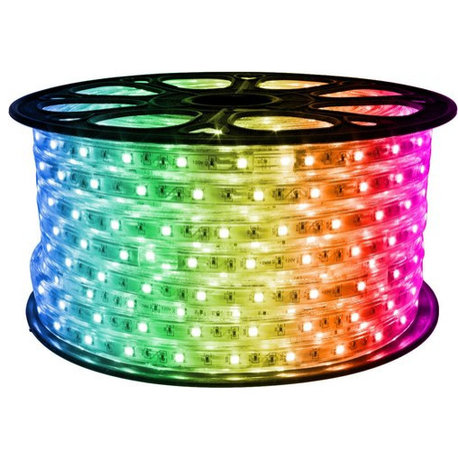 Brilliant 120 Volt SMD-5050 RGB Color Changing LED Strip Light, 148'