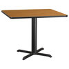 Restaurant Tables and Chairs, "Sojourn" 42'' Bistro Square Table, Natural