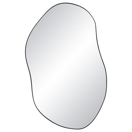Jane 45.25" Tall Irregular Wall Mirror, Black