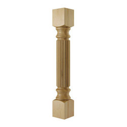 Designs Of Distinction Traditional Large Reeded Column Island Leg - Kitchen Islands And Kitchen Carts