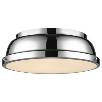 2 Light Flush Mount in Classic style - 4.25 Inches high by 14 Inches