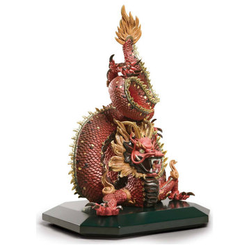 Lladro Protective Dragon Figurine Red 01002006