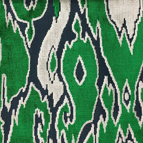 Harrow Abstract Cut Velvet Upholstery Fabric, Emerald