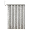 Croscill Home Winslow Botanical Textured Cotton Shower Curtain, Gray