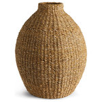 Napa Home & Garden - Seagrass Teardrop Vase - Seagrass is supple, not stiff. Naturally beautiful in color and texture. This teardrop vase is the perfect vessel for your favorite faux stems. A refreshing break from the expected.