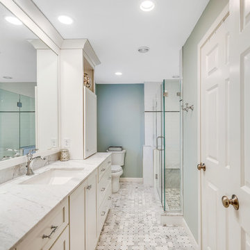 Nantucket to Natick White Master Bath