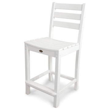 Trex Outdoor Furniture Monterey Bay Counter Side Chair, Classic White