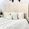Handcrafted Headboard, Leaner Style, Antique White, Twin