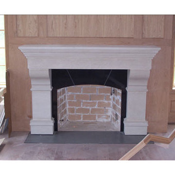 Custom Limestone Fireplaces