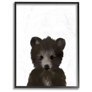 Baby Black Bear Animal Kids Painting, 11"x14"
