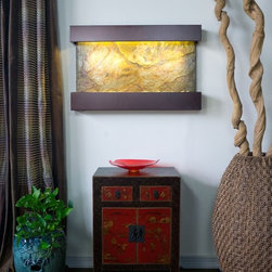 Falling Leaves Slate Fountain with Oil Rubbed Bronze Finish - Indoor Fountains