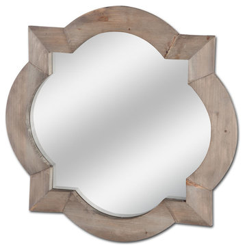 Argonne Brown Solid Wood Frame 23" Mirror