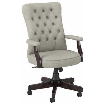 Bush Saratoga Upholstered Fabric Office Chair with High Back in Light Gray