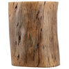 Wood, 19"H, Log Stool, Natural Finish