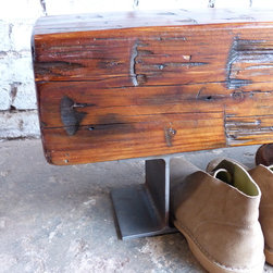 Reclaimed barn beam bench - Indoor Benches