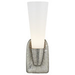 Visual Comfort - Utopia Bathroom Wall Sconce, 1-Light, Polished Nickel, White Glass, 14"H - This beautiful wall sconce will magnify your home with a perfect mix of fixture and function. This fixture adds a clean, refined look to your outdoor space. Elegant lines, sleek and high-quality contemporary finishes.Visual Comfort has been the premier resource for signature designer lighting. For over 30 years, Visual Comfort has produced lighting with some of the most influential names in design using natural materials of exceptional quality and distinctive, hand-applied, living finishes.