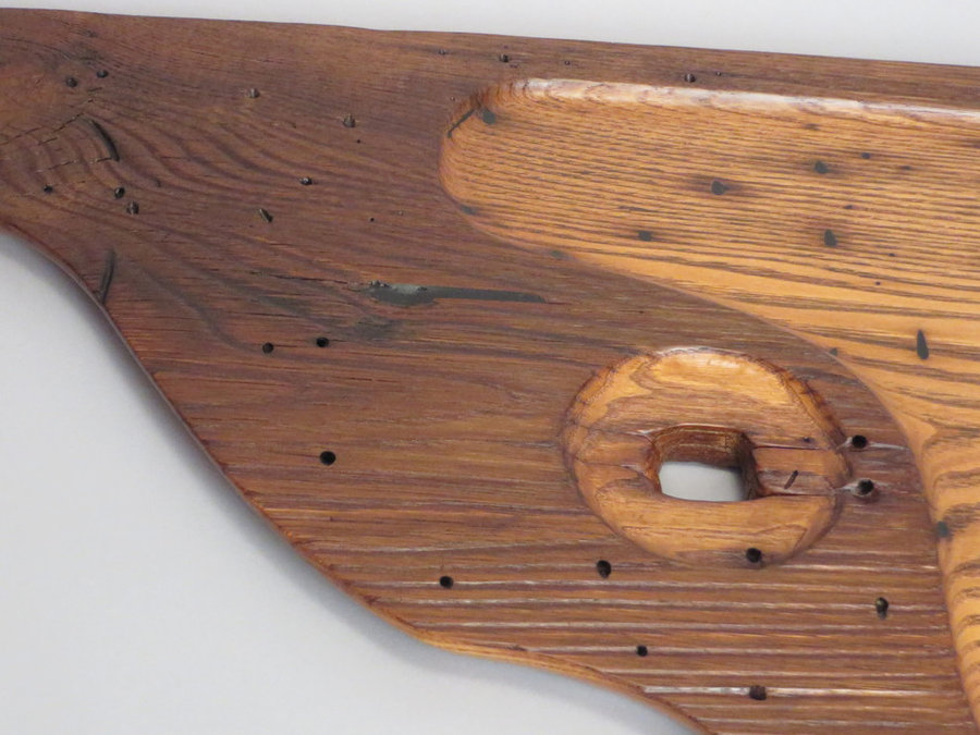 #15052 American Chestnut Serving Tray with Thor Bowl DETAIL