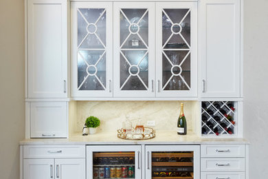 Transitional home bar photo in Dallas